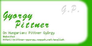gyorgy pittner business card